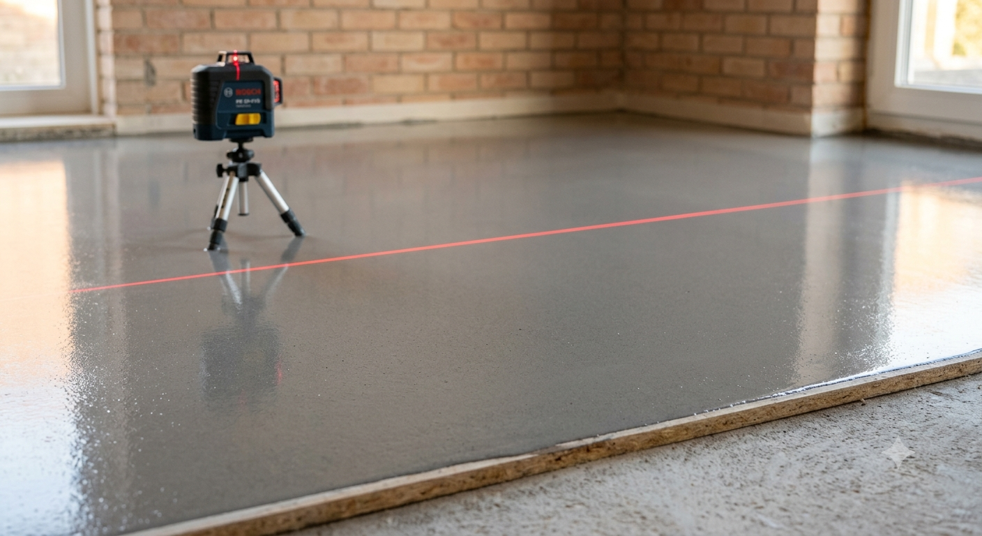 Wet works flooring and plumbing preparation